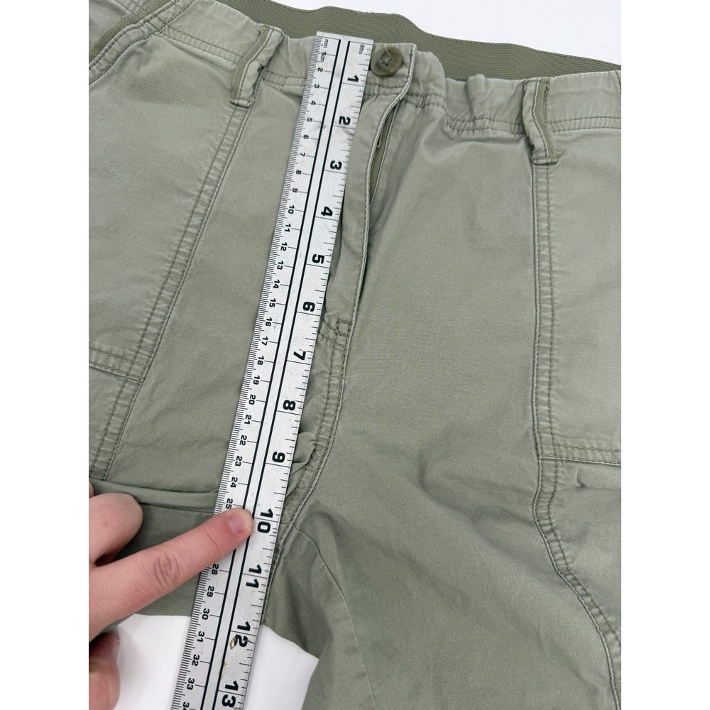 Chico's Cargo Pants Women 0.5 US 6 Olive Green Cropped Utility Stretch Straight - Picture 9 of 10